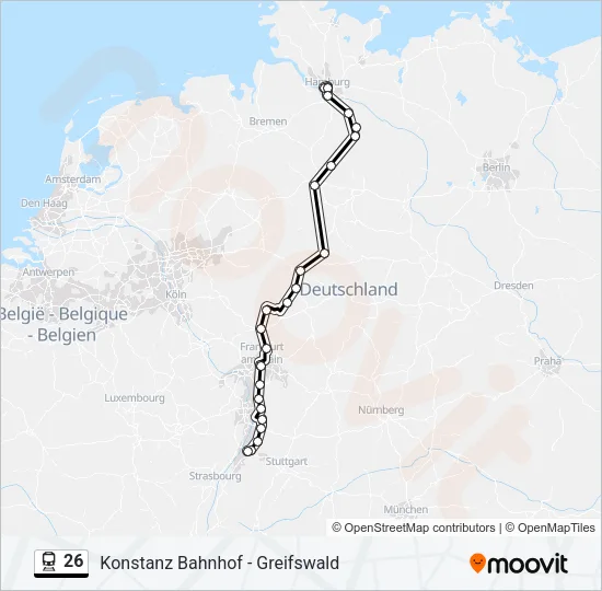 26 Train Line Map