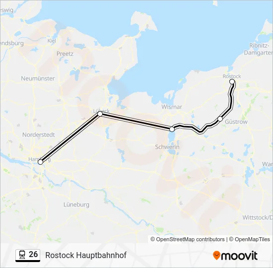 Поезд 26: карта маршрута