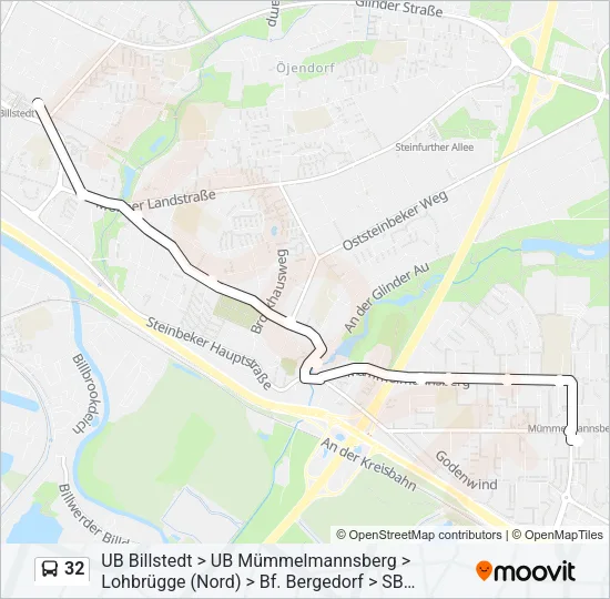 32 Bus Line Map