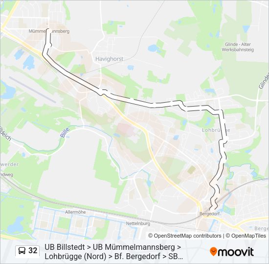 Автобус 32: карта маршрута
