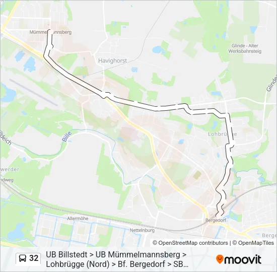 32 Bus Line Map
