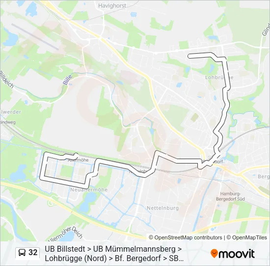 32 Bus Line Map