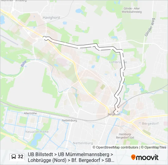 32 Bus Line Map