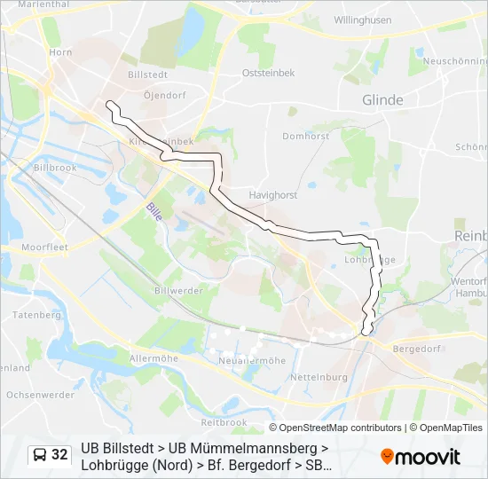 32 Bus Line Map