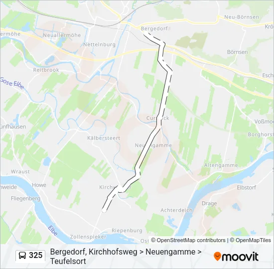 Автобус 325: карта маршрута