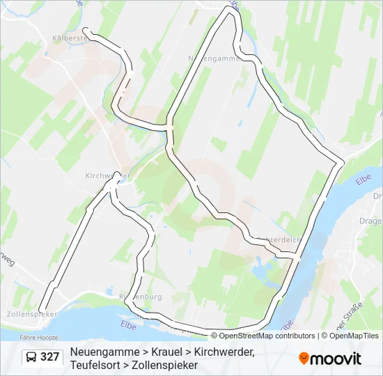 Автобус 327: карта маршрута