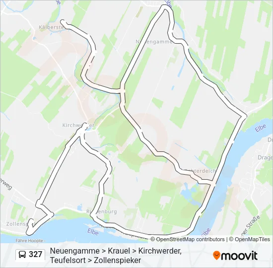 Автобус 327: карта маршрута