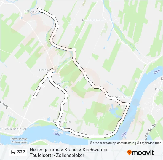 Автобус 327: карта маршрута
