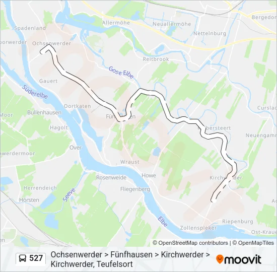 527 Bus Line Map