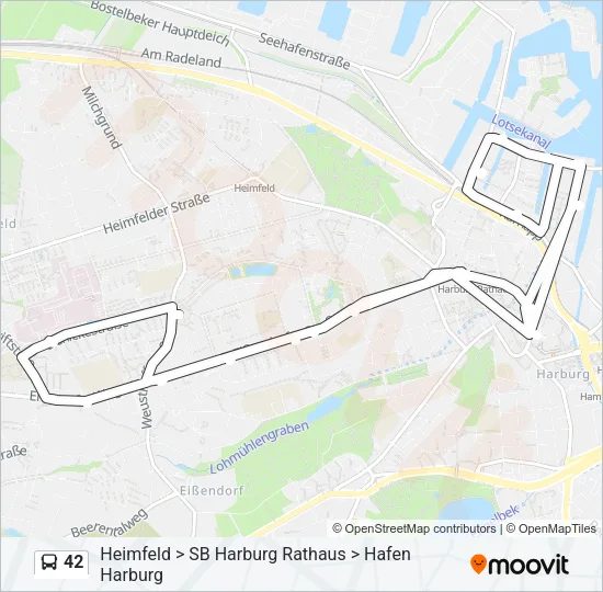 42 Bus Line Map