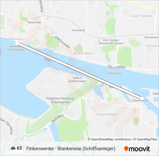 Паром 65: карта маршрута