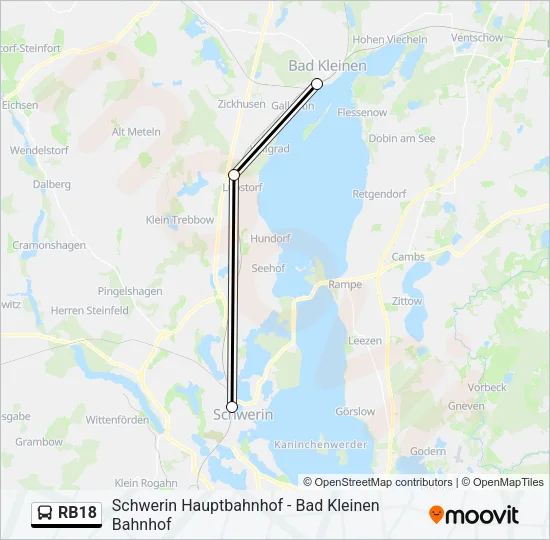 RB18 Bus Line Map