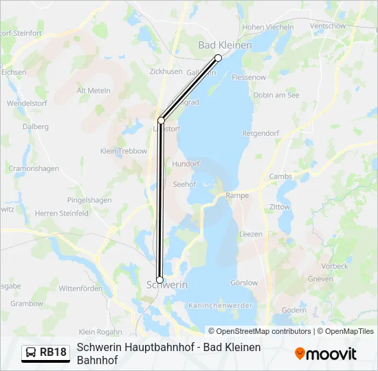 RB18 Bus Line Map