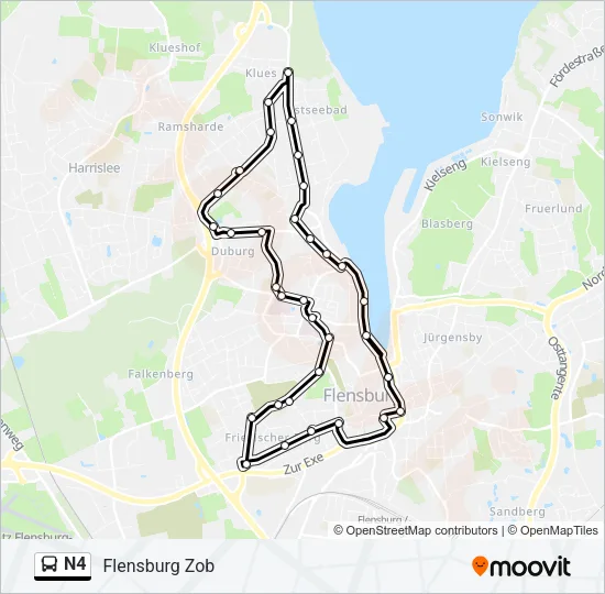 N4 Bus Line Map