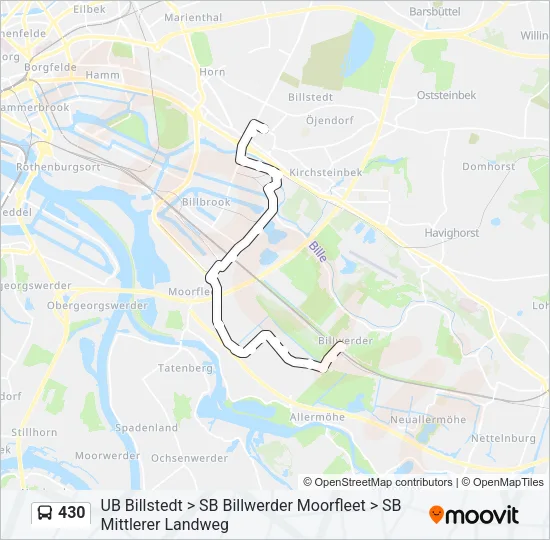 Автобус 430: карта маршрута