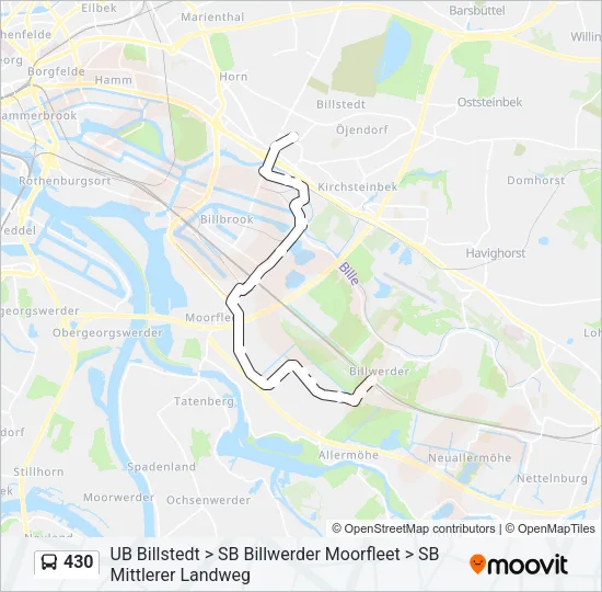 Автобус 430: карта маршрута