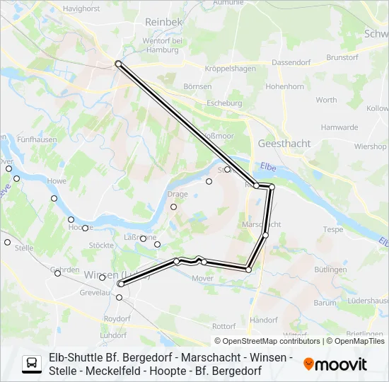 Автобус ELB-SHUTTLE: карта маршрута