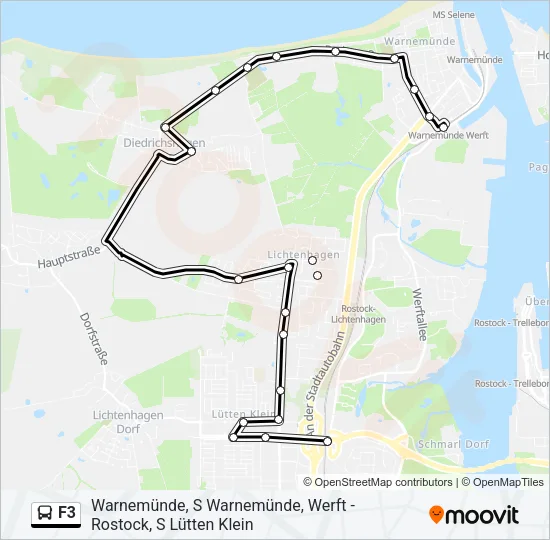 F3 Bus Line Map