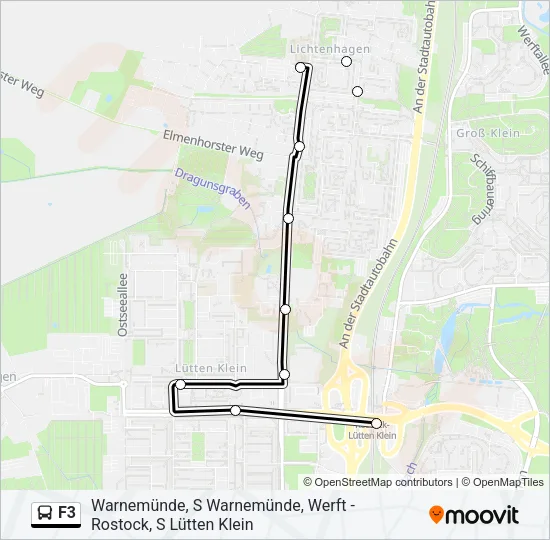 F3 Bus Line Map