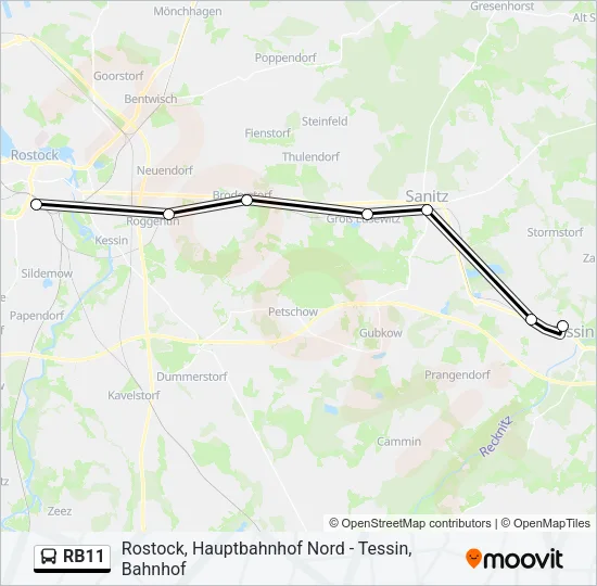 RB11 Bus Line Map
