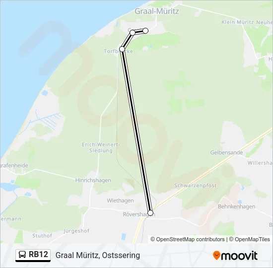 RB12 Bus Line Map