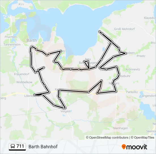 711 Bus Line Map