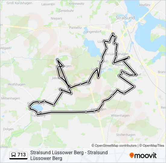 713 Bus Line Map