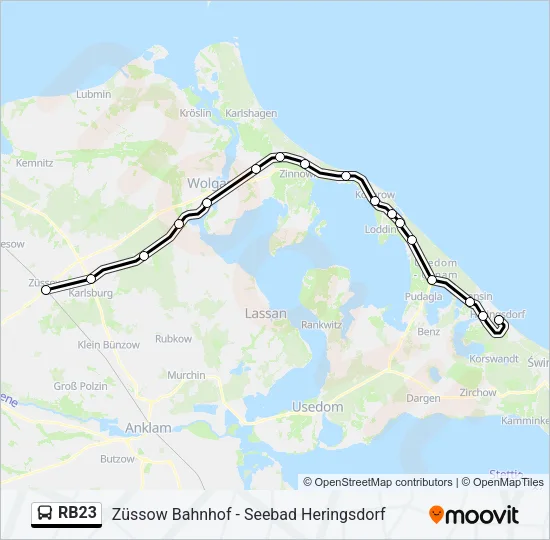 RB23 Bus Line Map