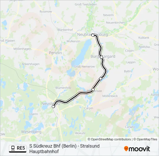 RE5 Train Line Map