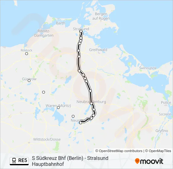 RE5 Train Line Map
