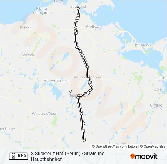 RE5 Train Line Map