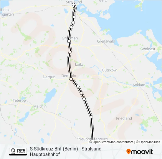 RE5 Train Line Map