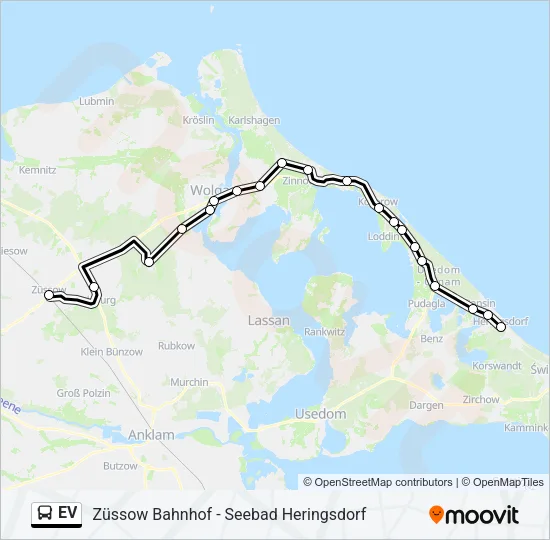 Автобус EV: карта маршрута
