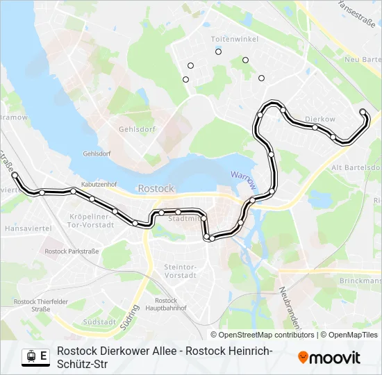 E Light Rail Line Map