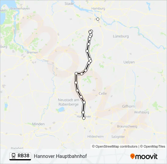 RB38 Train Line Map