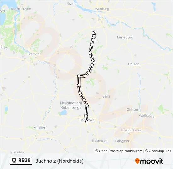RB38 Train Line Map