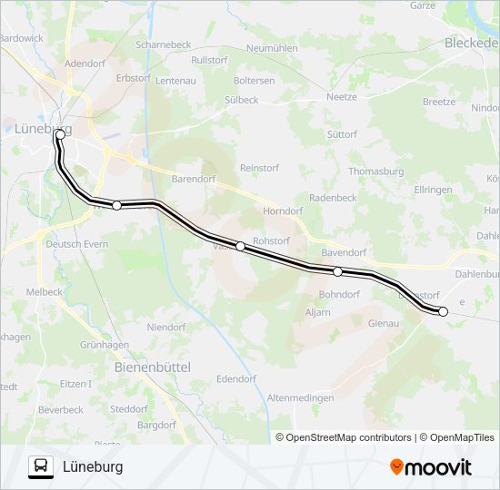 Автобус RB32-SEV: карта маршрута