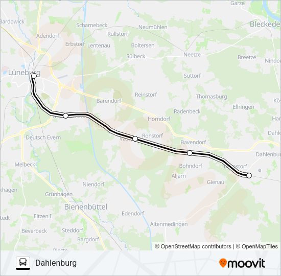 Автобус RB32-SEV: карта маршрута