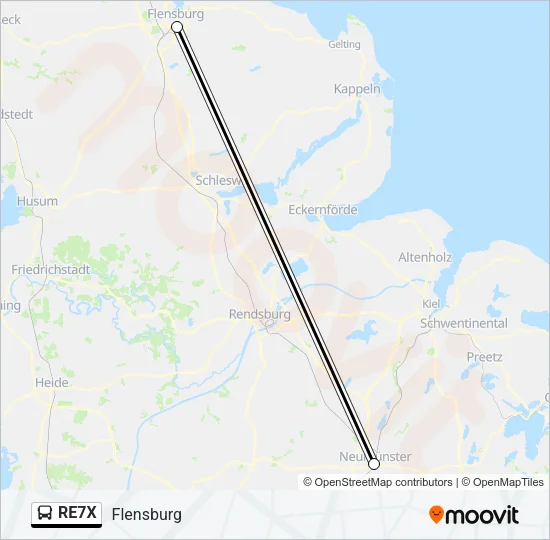 RE7X Bus Line Map