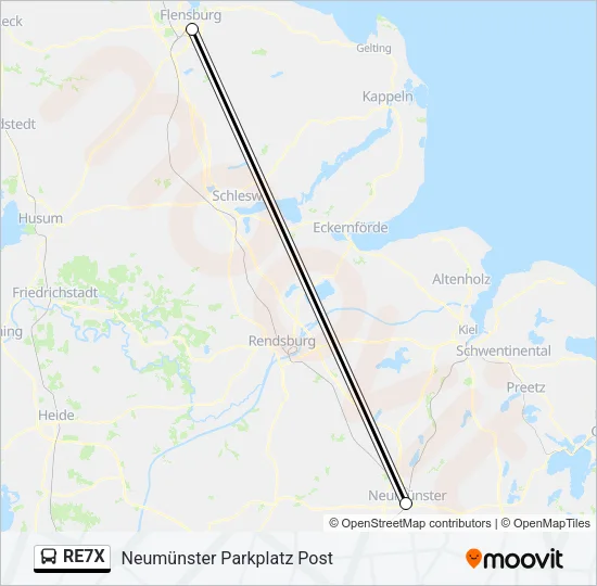RE7X Bus Line Map