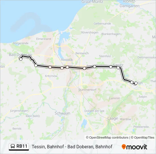 RB11 Bus Line Map