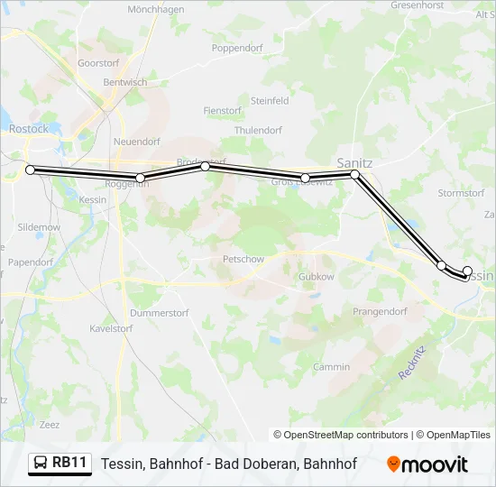 RB11 Bus Line Map