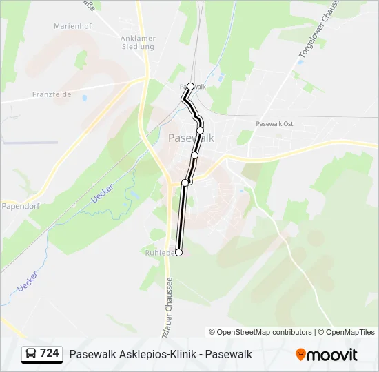 724 Bus Line Map