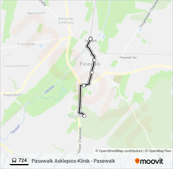 724 Bus Line Map