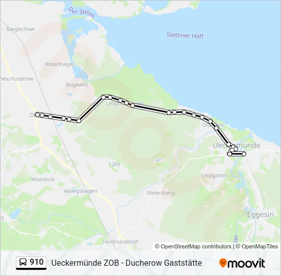 910 Bus Line Map