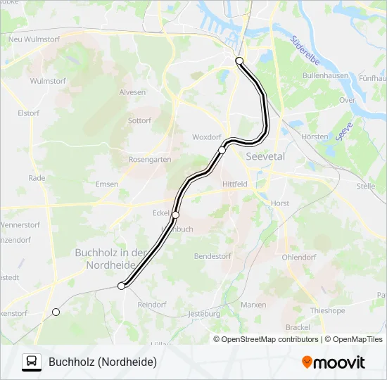 Автобус RB41-SEV: карта маршрута