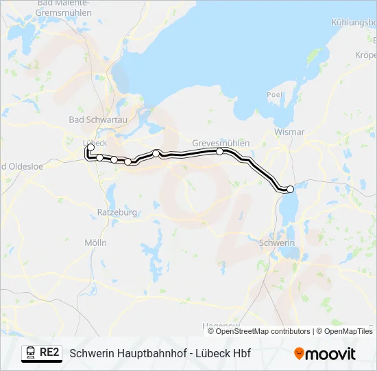 RE2 Train Line Map