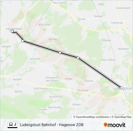 J Bus Line Map