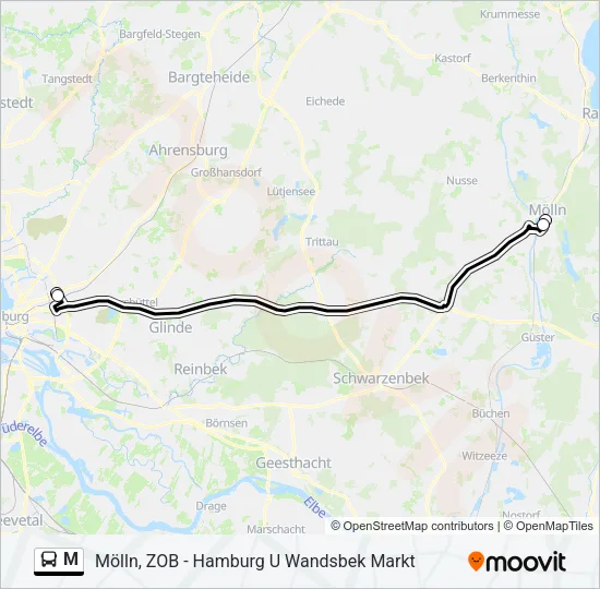 M Bus Line Map