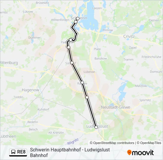 RE8 Bus Line Map
